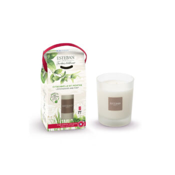 Perfuma tu hogar y protege tu entorno de mosquitos con la vela perfumada Citronela y Menta 180 gr. de Esteban Paris