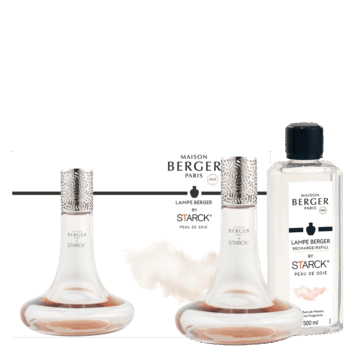 Lámpara catalítica by Starck Rose con recarga aroma Peau de Soie 500 ml. para perfumar tu hogar
