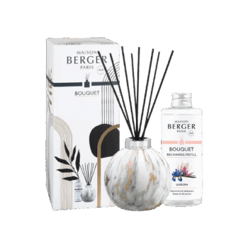 Perfuma y decora el entorno de tu hogar fácilmente con el mikado Liliflora Marbrures Blanc de Maison Berger