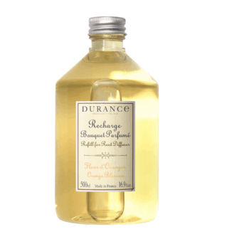 Sigue perfumando y evitando olores en tu hogar con el recambio de mikado o bouquet Flor de Naranjo 500 ml de Durance