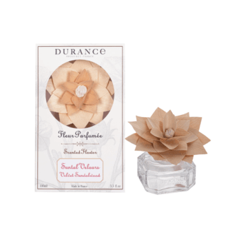 Perfuma y evita que se generen malos olores en tu hogar con el bouquet para hogar con flor de madera Sándalo Aterciopelado 100 ml de Durance