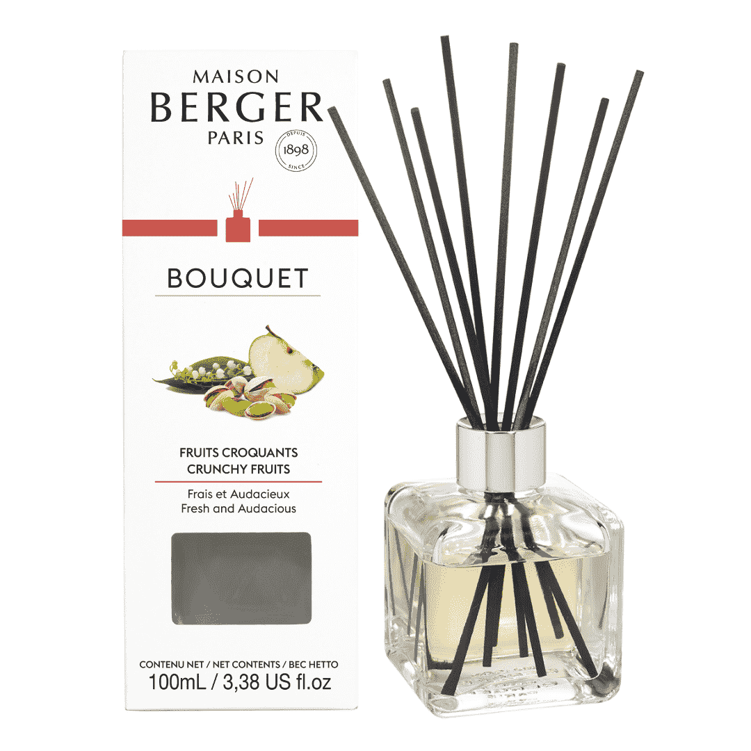 Perfuma tu hogar de forma continua, fácil y rápida con el mikado para hogar Fruits Croquants 100 ml de Maison Berger