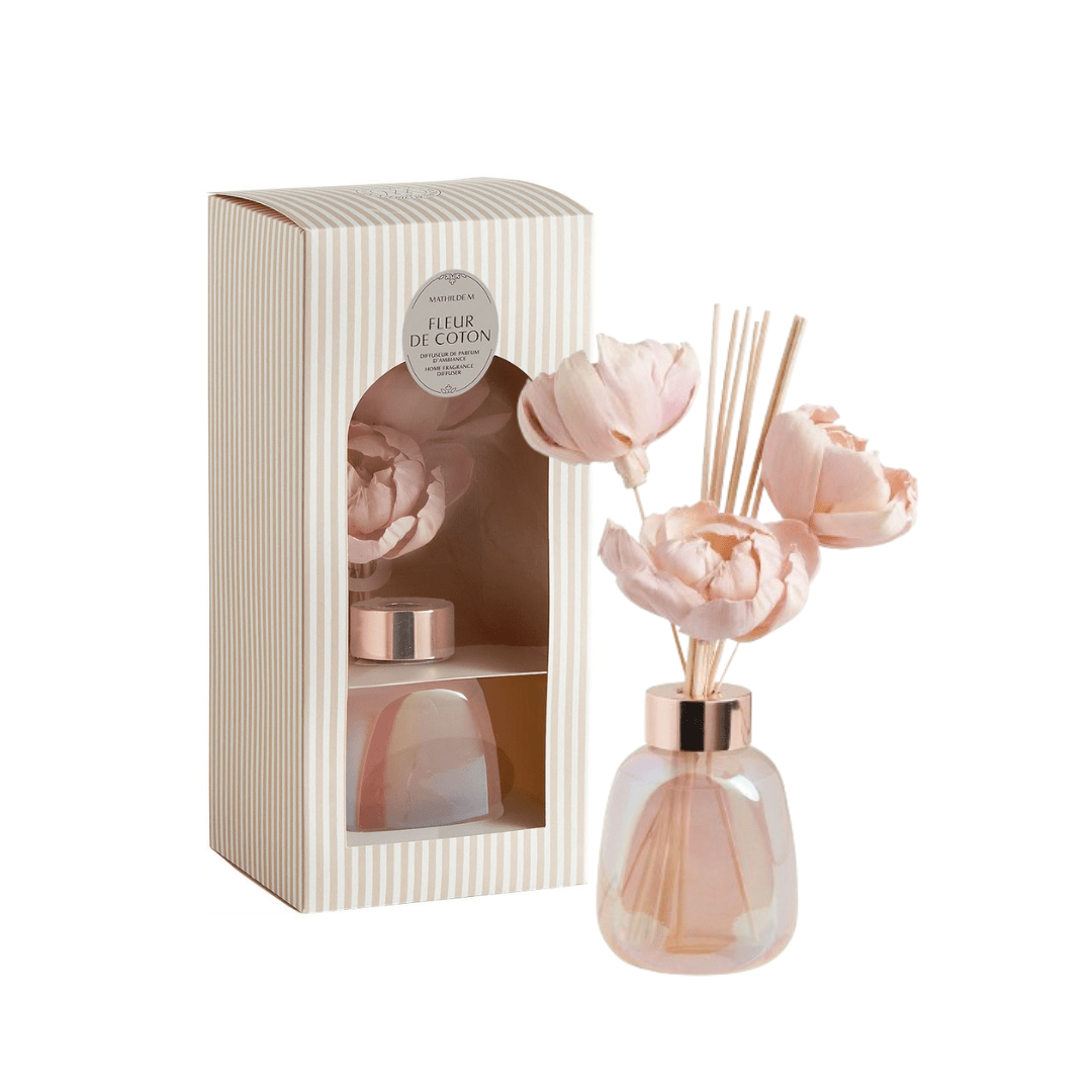 Perfuma tu entorno con el mikado para hogar Fleur de Coton 180 ml de Mathilde M.