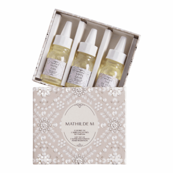 Perfuma tu hogar con ayuda de tu difusor eléctrico, con este set de 3 concentrados de perfume de Mathilde M