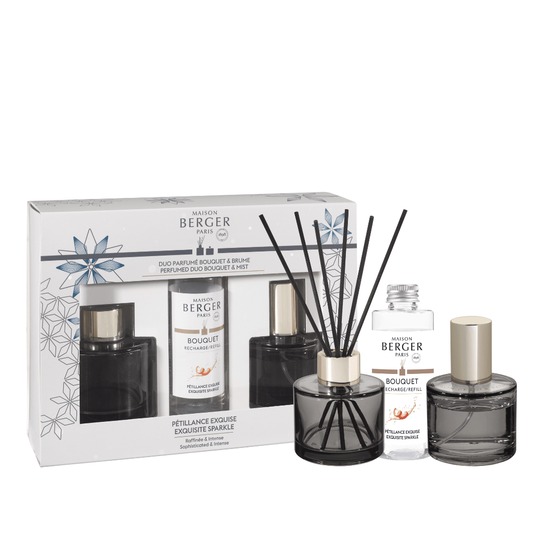 Perfuma tu hogar con el mini mikado y con el perfume de ambiente Pétillance Exquise de Maison Berger