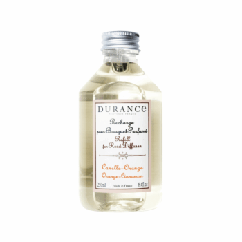Sigue perfumando y evitando olores en tu hogar con el recambio de mikado o bouquet Canela Naranja 250 ml de Durance