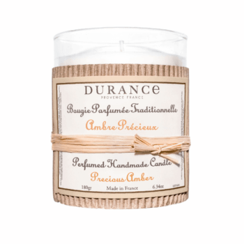 Perfuma tu hogar con la vela perfumada Ámbar Precioso de 180 gr de Durance con ingredientes de alta calidad