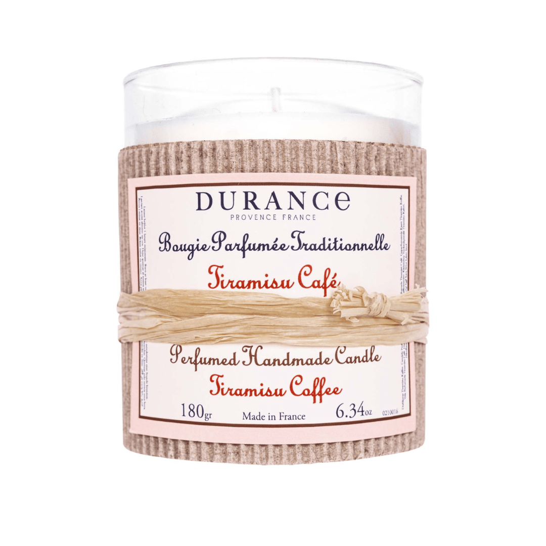 Perfuma tu hogar con la vela perfumada Tiramisú Café de 180 gr de Durance con ingredientes de alta calidad